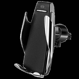 Універсальний автомобільний тримач з бездротовою зарядкою Smart Sensor S5 Wireless charger Чорний (HS510)