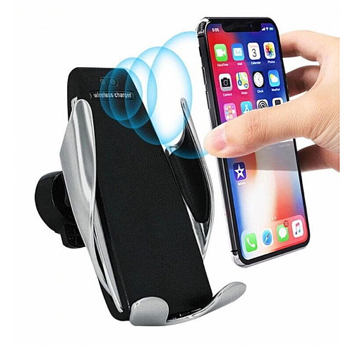 Универсальный автомобильный держатель с беспроводной зарядкой Smart Sensor S5 Wireless charger Черный (HS510)