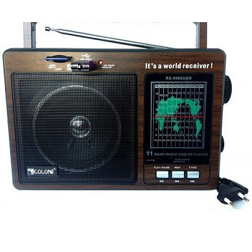 Аккумуляторный радиоприемник Golon RX-9966 UAR USB MP3 Черный