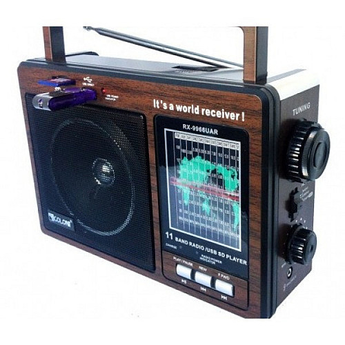 Аккумуляторный радиоприемник Golon RX-9966 UAR USB MP3 Черный