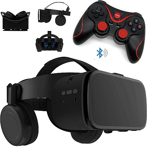 3D Очки шлем віртуальної реальності з джойстиком BOBO VR Z6 Game Black