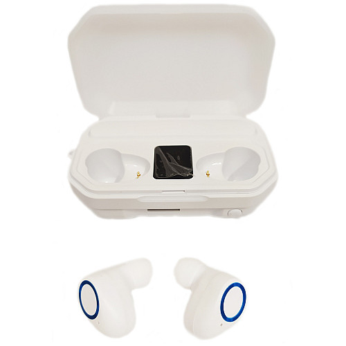 Беспроводные наушники M12 TWS с боксом для зарядки White (au188-hbr)