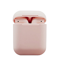 Беспроводные блютуз наушники i12 TWS с боксом для зарядки Pink (au174-hbr)
