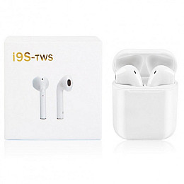 Беспроводные блютуз наушники i9s TWS с боксом для зарядки White (au063-hbr)