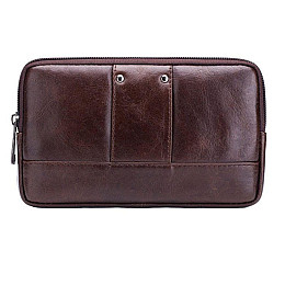 Напоясний чохол Bull для смартфона з натуральної шкіри 18 × 12 × 3 Коричневий