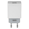 Зарядное устройство XO L65EU 2.4A адаптер 2 USB + кабель Type C Белый