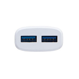 Сетевая зарядка Inkax CD-11 2.1A 2 USB адаптер Белый