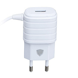 Сетевая зарядка Inkax CD-09 2.1A 1 USB + кабель Micro USB C Белый