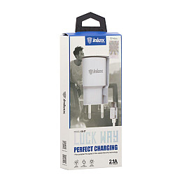 Сетевая зарядка Inkax CD-27 2.1A 1 USB + кабель Micro USB Белый