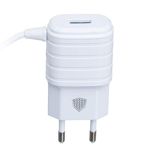 Сетевая зарядка Inkax CD-09 2.1A 1 USB + кабель Lightning Белый