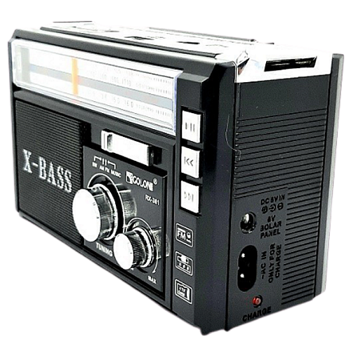 Радіоприймач GOLON RX-381 USB+SD Чорний