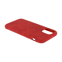 Чехол Leather Croc Case для Apple Iphone 11 Pro Red