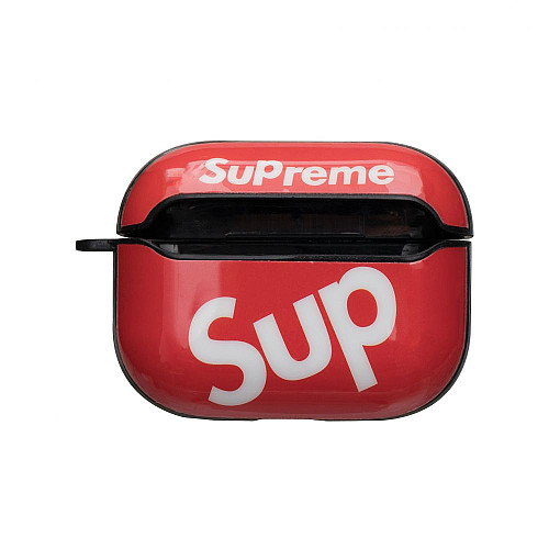 Футляр для наушников Airpods Pro Glossy Brand Sup red