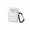 Футляр для наушников Airpods 1/2 With Lock Белый