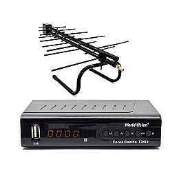 Комплект цифрового ТВ World Vision Foros Combo + Антенна Eurosky ES-005A