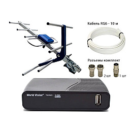 Комплект World Vision T624M3 з Антеною Eurosky 003, 10м кабелю та штекери