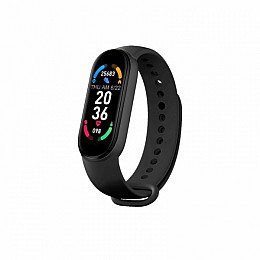 Фитнес браслет Smart Band M6 шагомер, измерение давления и пульса Черный (hub_65pnxp)