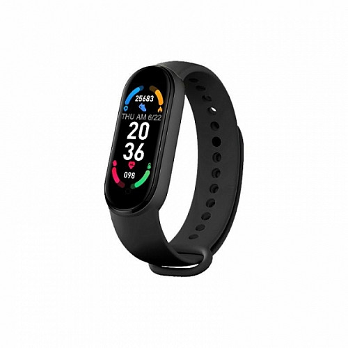 Фитнес браслет Smart Band M6 шагомер, измерение давления и пульса Черный (hub_65pnxp)