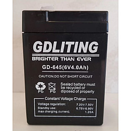 Акумулятор для торгових вагів світильників систем безперебійного живлення ліхтарів GDLITE-GD-645 6V 4.0Ah