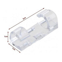 Зажимы для кабеля на самоклеючій основі Little Bean 20 шт/уп Прозорий