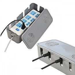 Органайзер для кабеля с крышкой UKC бокс для проводов 27х9 см Серый (01175)