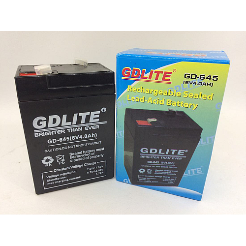 Акумулятор свинцево-кислотний GDLITING GD-645 6V 4.0Ah (3_00394)