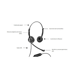 Гарнитура Axtel MS2 duo NC USB (AXH-MS2D)