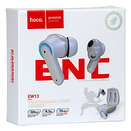 Бездротова гарнітура Hoco EW13 TWS Bluetooth V5.1 500 мАг Сірий