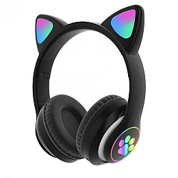 Бездротові Bluetooth навушники з вушками Cat Ear VZV-23M/ 7805 з LED підсвіткою