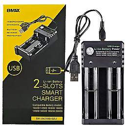 Зарядное устройство на 2 слота BMAX Charger Black (11009-hbr)