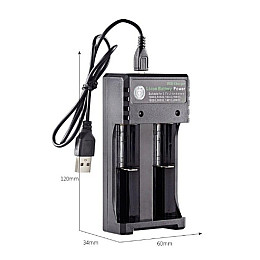 Зарядное устройство на 2 слота BMAX Charger Black (11009-hbr)
