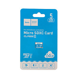 Карта памяти MicroSDXC Hoco 64gb 10 Class Синий