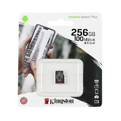 Карта пам'яті MicroSDXC King Canvas Select Plus UHS-1 256gb 10 Class Чорний