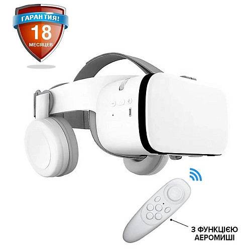 VR Окуляри шолом віртуальної реальності з пультом BOBO VR Z6 White (ігрова версія)
