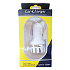 Зарядное устройство Car 11587 в авто круглое рифленое 2USB 2.1A White Silver (10962-hbr)