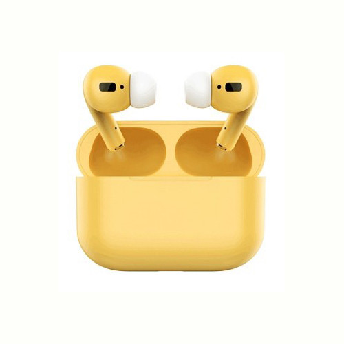 Наушники беспроводные TWS Airpod 3 с боксом для зарядки Yellow (au209-hbr)