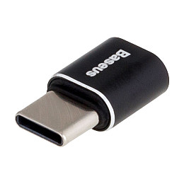 Перехідник Baseus CAMOTG Micro-USB to Type-C 2.4А Чорний