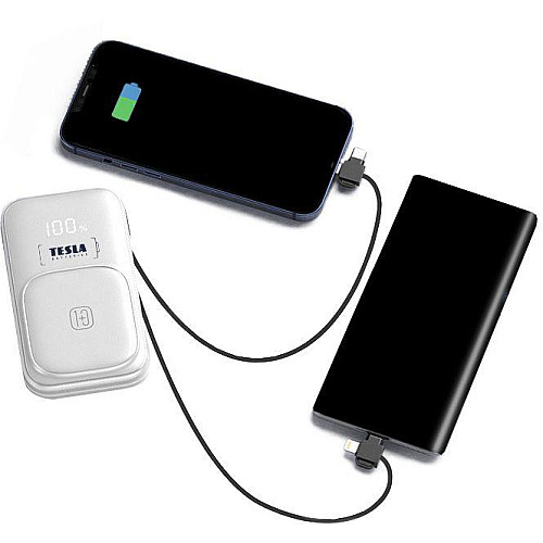 УМБ TESLA Fast Charge Wireless Power Bank 10000mAh (MagSafe) White