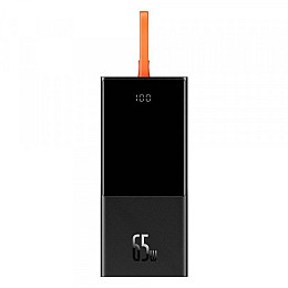 УМБ Power Bank Baseus Elf Digital Display 20000mAh 65W 5A, QC3.0+PD3.0 та з Type-C кабелем 65W Чорний