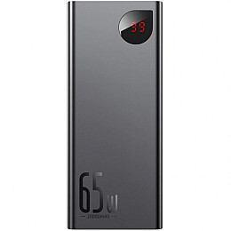 УМБ Power Bank Baseus Adaman Metal Digital Display 20000mAh 65W, Чорний (QC3.0 PD3.0)