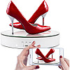 Поворотный фото столик для 3D и предметной съемки Andoer TT-19 360° 19 см белый с зеркальной накладкой