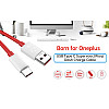 Кабель для зарядки Oneplus 10T Nord CE 3 Supervooc Warp Charge Usb Type C Cable 100W 65W 8A Fast Charge One Plus 10 Pro 9RT 1 м Red