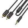 Аудиокабель Hoco UPA28 AUX 3.5 - 2 RCA / 1.5 м Черный