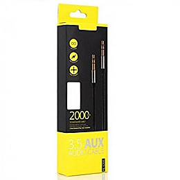 Аудіокабель Remax RL-L200 AUX 3.5 miniJack M-M 2 м Червоний