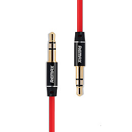 Аудіокабель Remax RM-L100 AUX 3.5 miniJack M-M 1 м Червоний