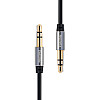 Аудиокабель AUX Remax RL-L100 AUX 3.5 miniJack 1 м Черный