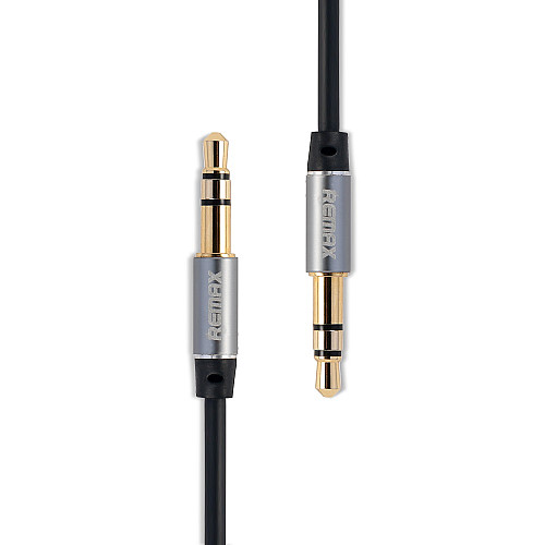 Аудиокабель AUX Remax RL-L100 AUX 3.5 miniJack 1 м Черный