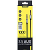 Аудиокабель AUX Remax RL-L100 AUX 3.5 miniJack 1 м Черный