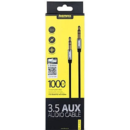 Аудіокабель AUX Remax RL-L100 AUX 3.5 miniJack 1 м Чорний