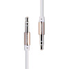 Аудиокабель Remax RM-L100 AUX 3.5 miniJack M-M 1 м Белый